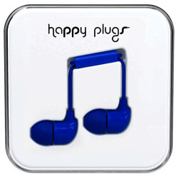 Happy Plugs In-Ear Headphones with Mic/Remote Cobalt
